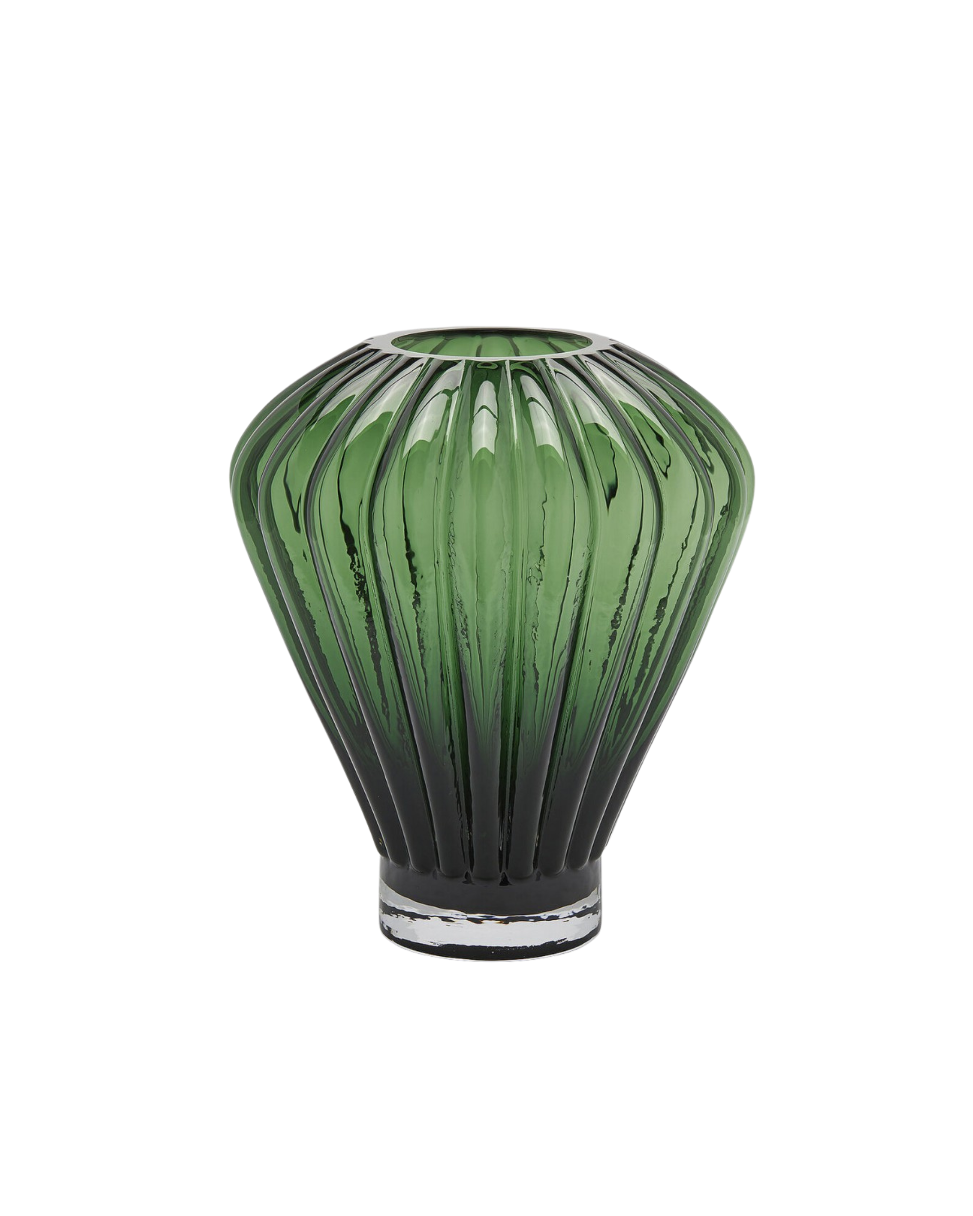 Vase Glas Diamant Grün, groß