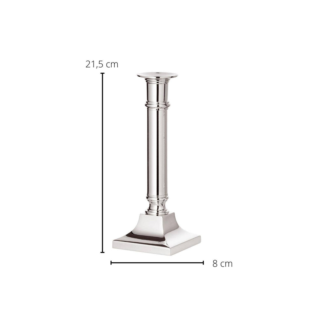 Versilberter Kerzenständer Kent Höhe 21 cm