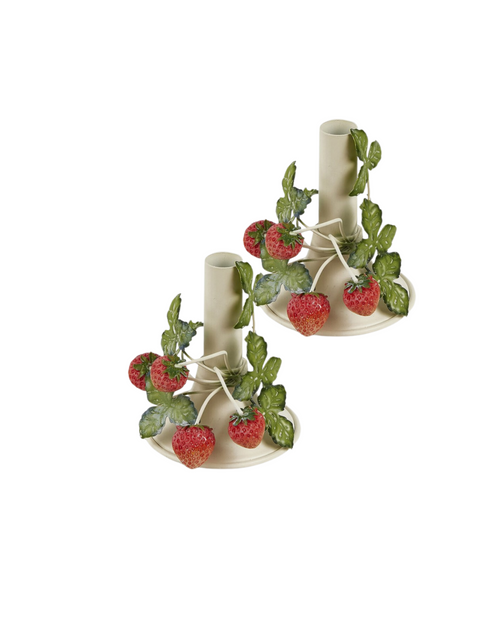 Strawberry Candleholder Pair – Klein