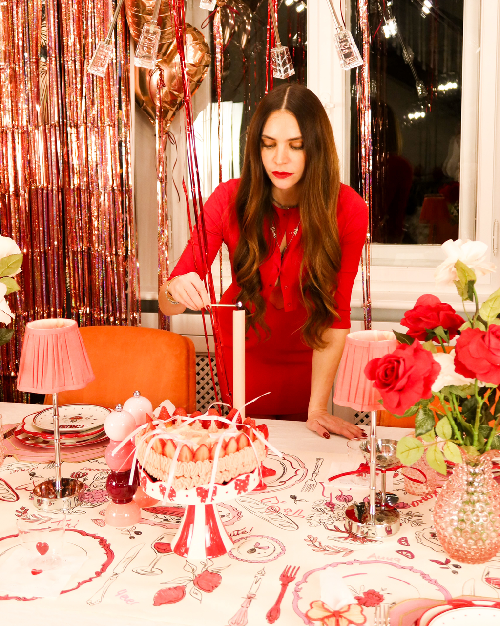 Bow Kerzenständer Rot