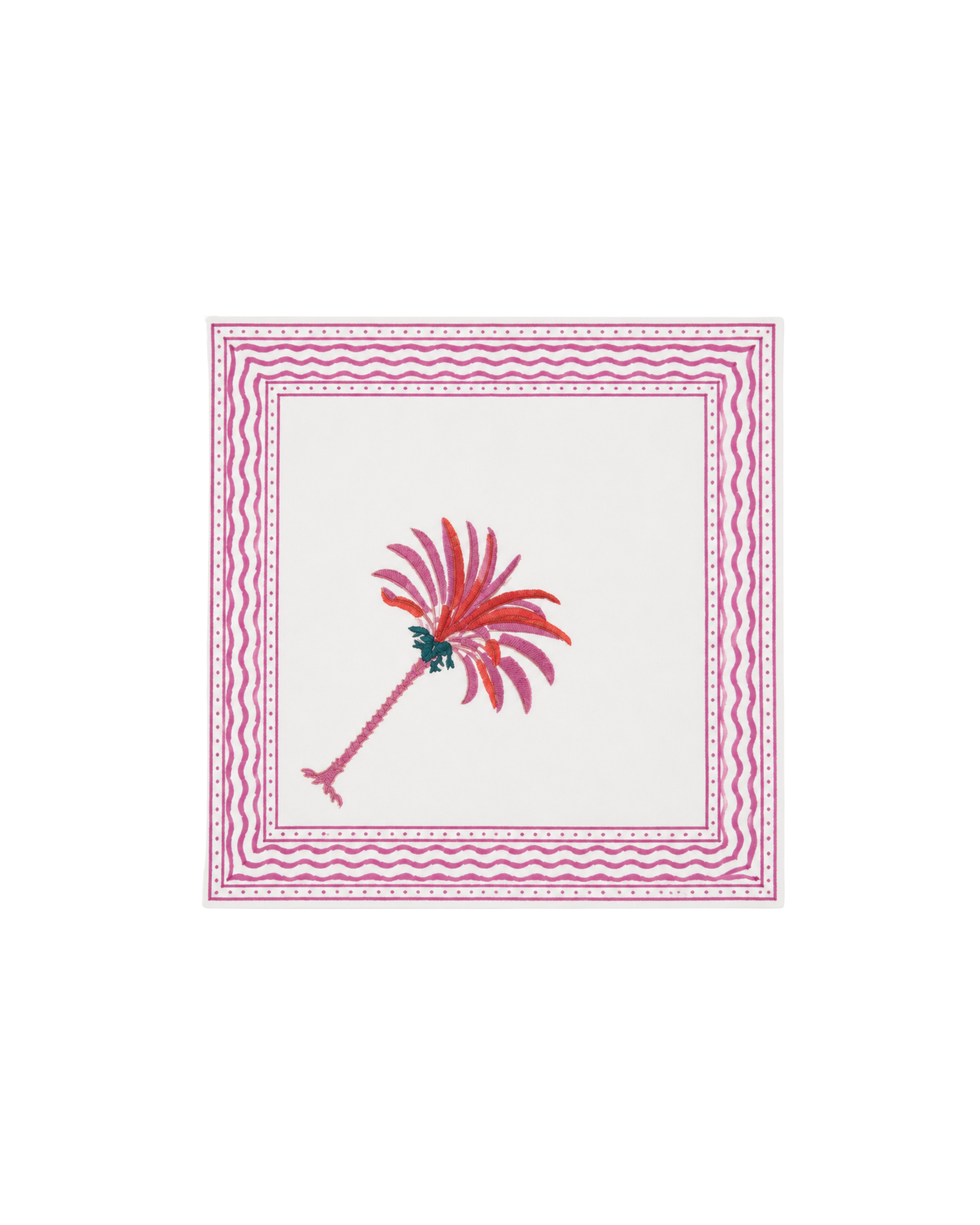 Baumwollserviette Palme Rosa, 4er Set