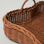 Tablett Rattan Vera Braun, groß