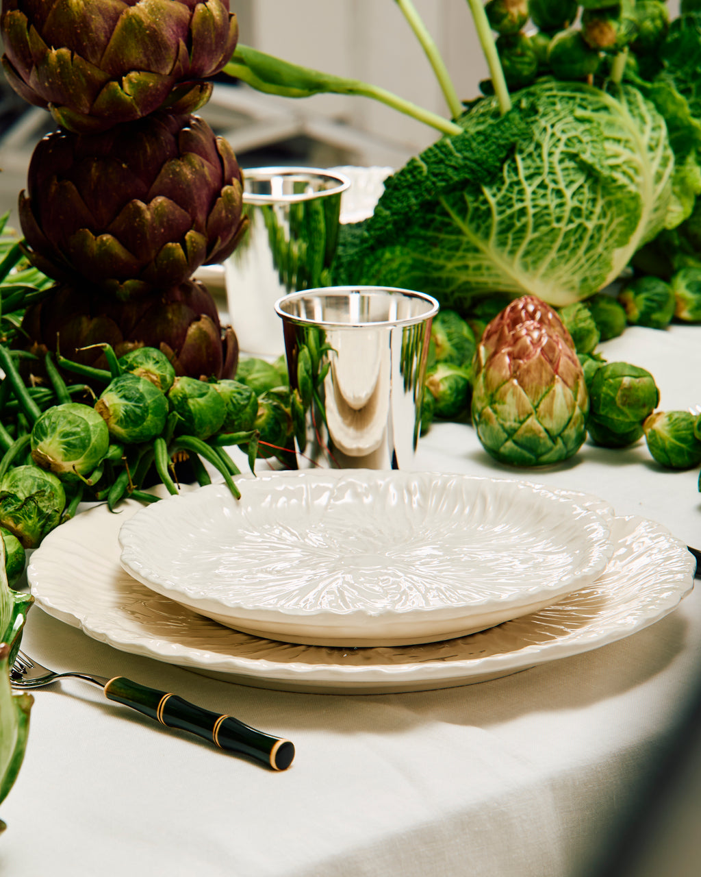 Salatteller Radicchio Weiß (6er - Set)