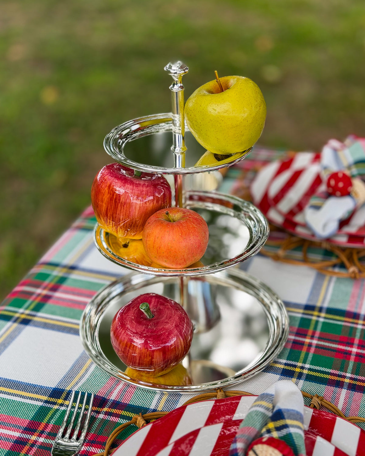 Three-Tier Stand Silver-Plated