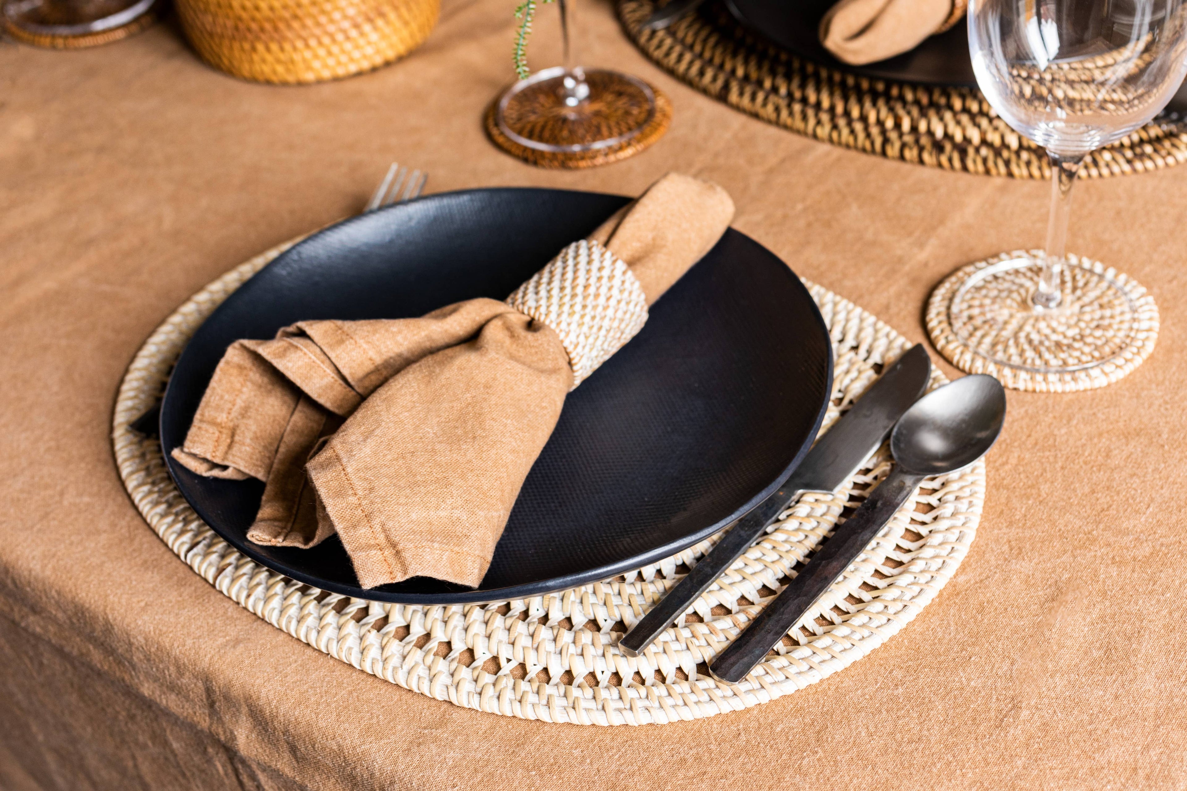 Napkin Ring Rattan (Set of 4)