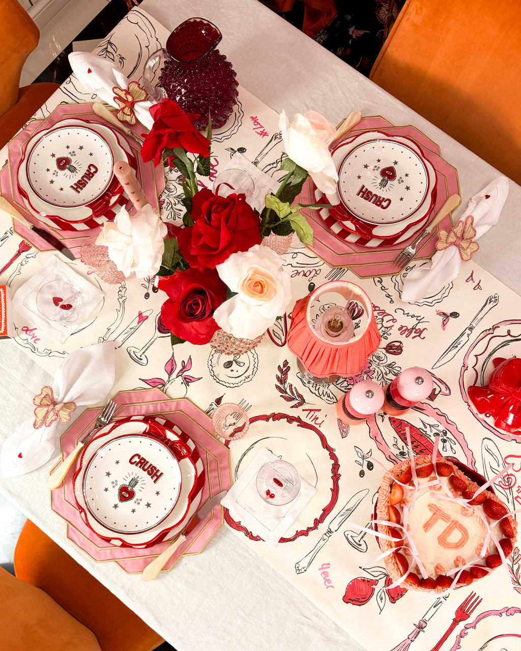 Kerze Erdbeerpudding