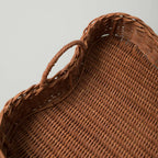 Tablett Rattan Vera Braun, groß