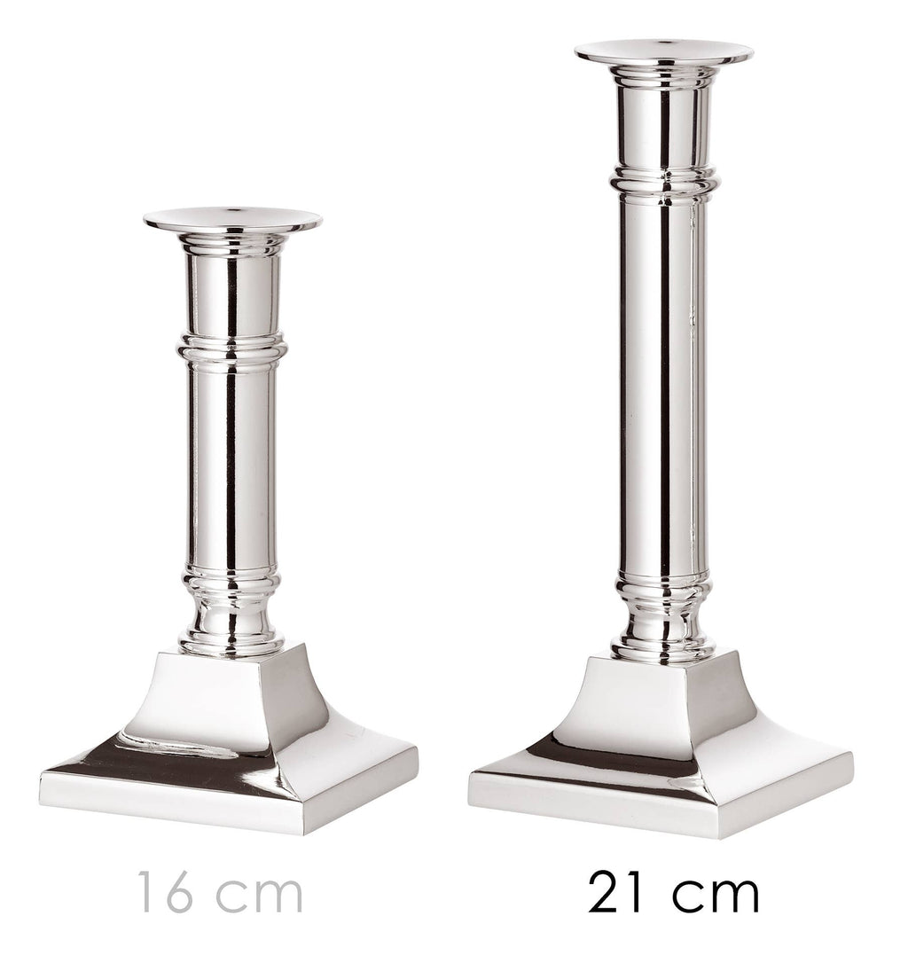 Versilberter Kerzenständer Kent Höhe 21 cm