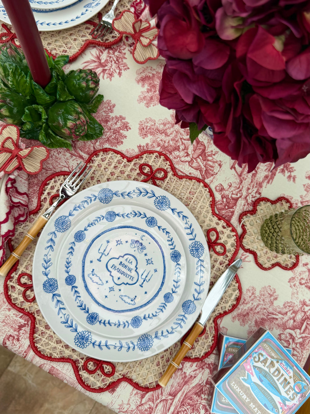 Teller Paris Blau, 4er-Set