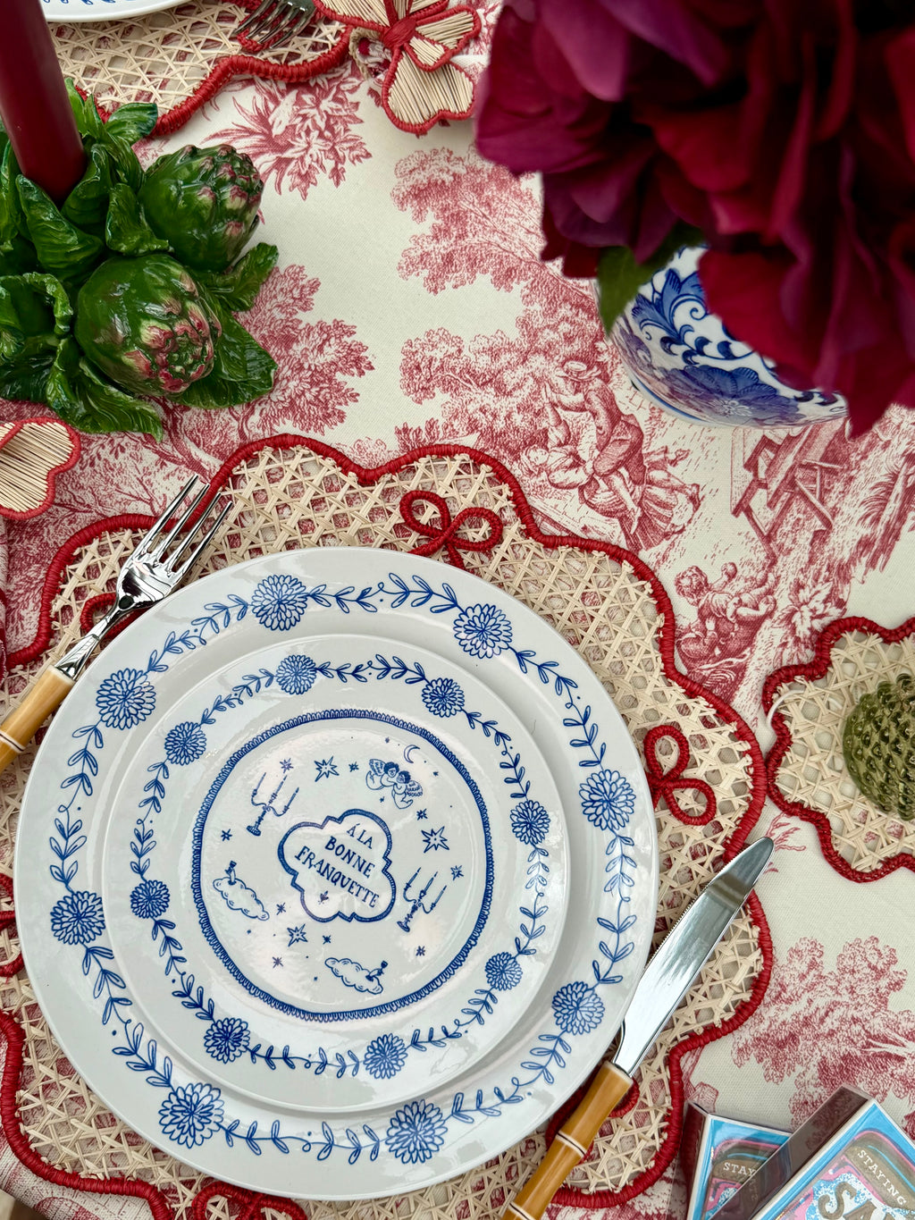 Teller Paris Blau, 4er-Set
