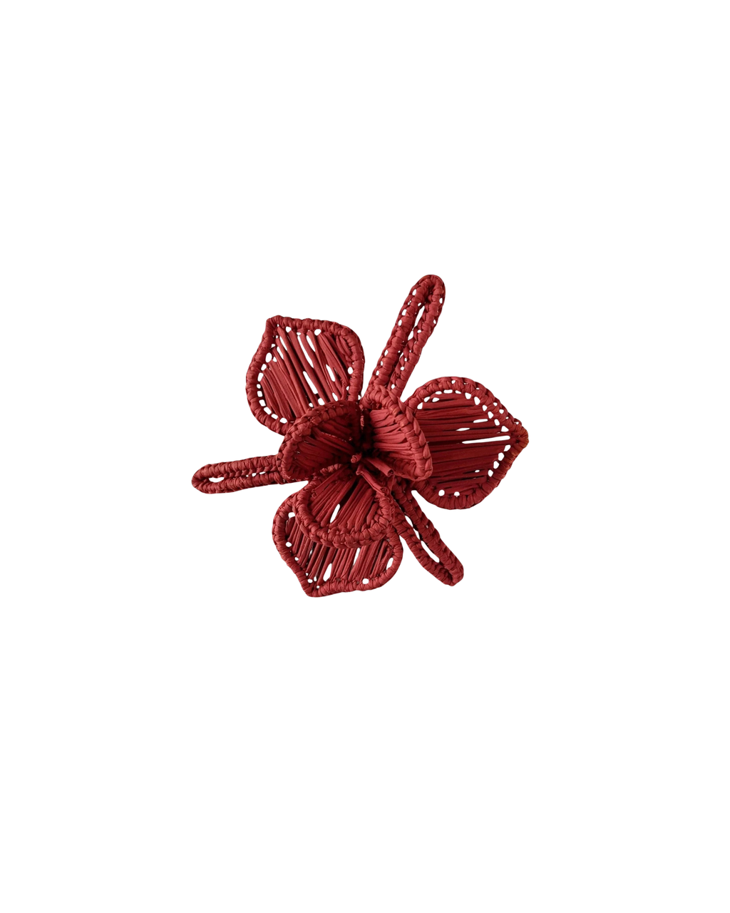 Serviettenring Orchidee Rot handgeflochten, 2er Set