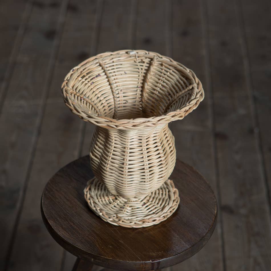 Handgeflochtene Rattanvase Olympia Small