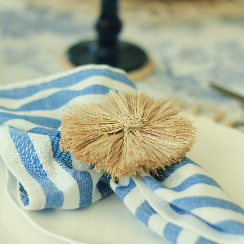 Napkin ring with fringes (set of 2)
