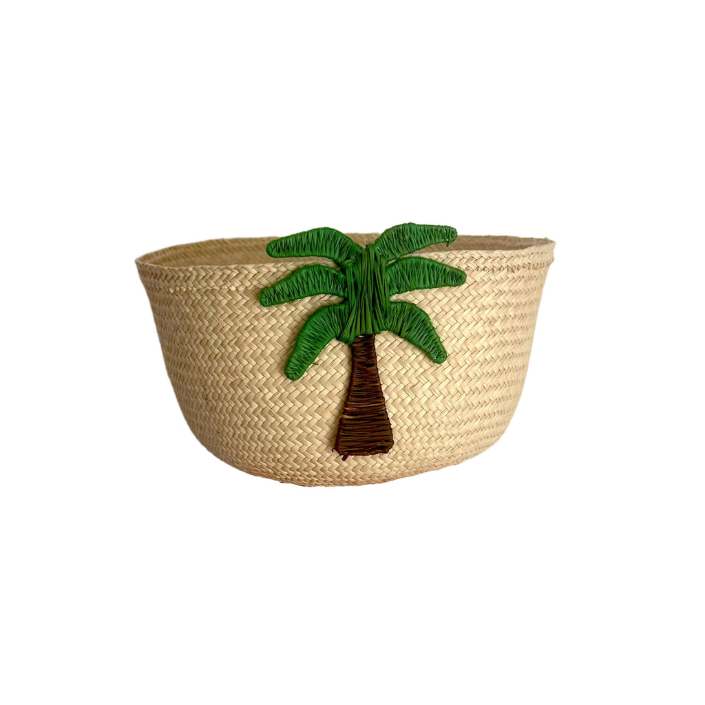 Basket with palm tree