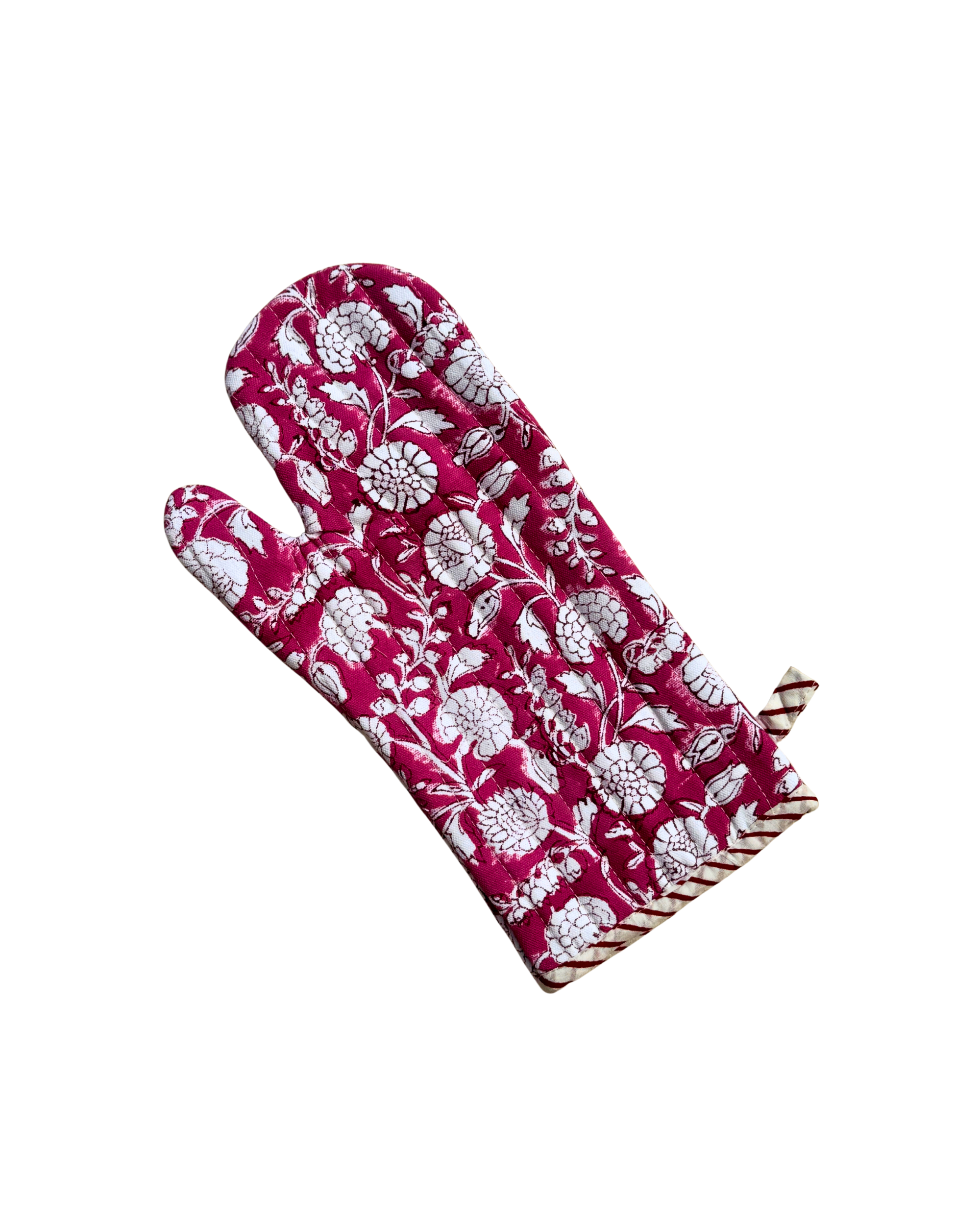 Oven Glove Raspberry Blossom