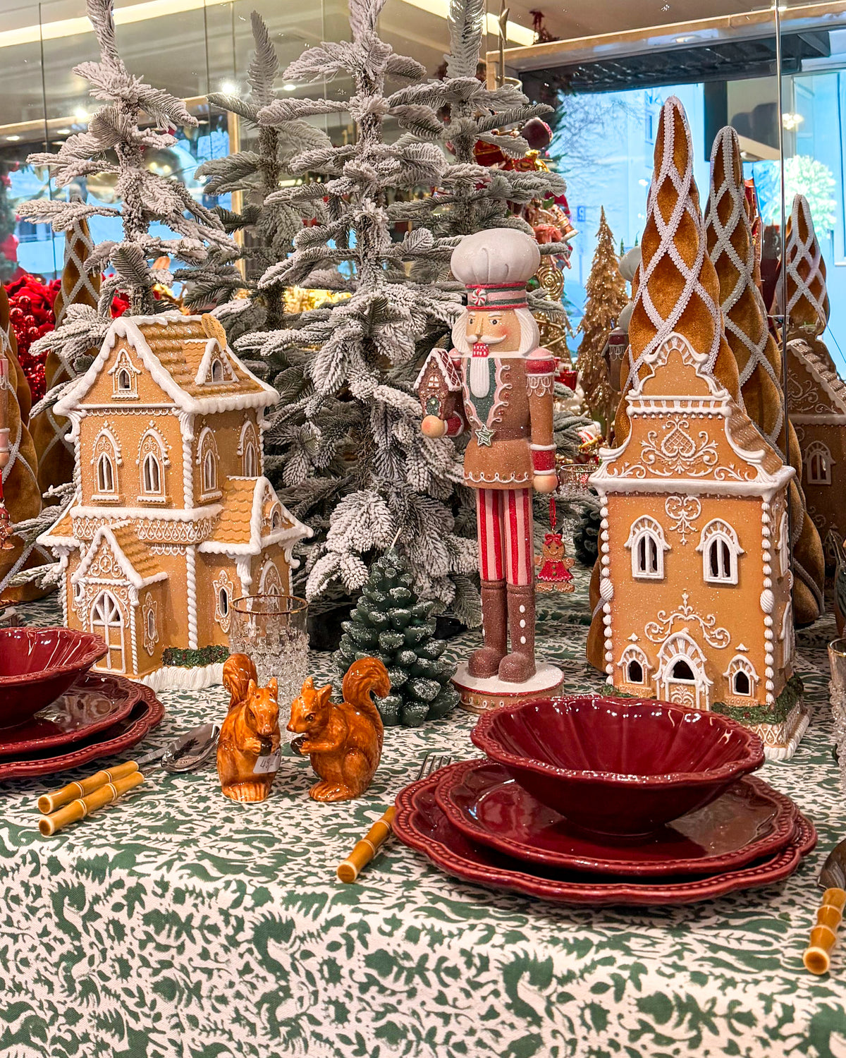 Lebkuchenhaus mit LED, 36cm