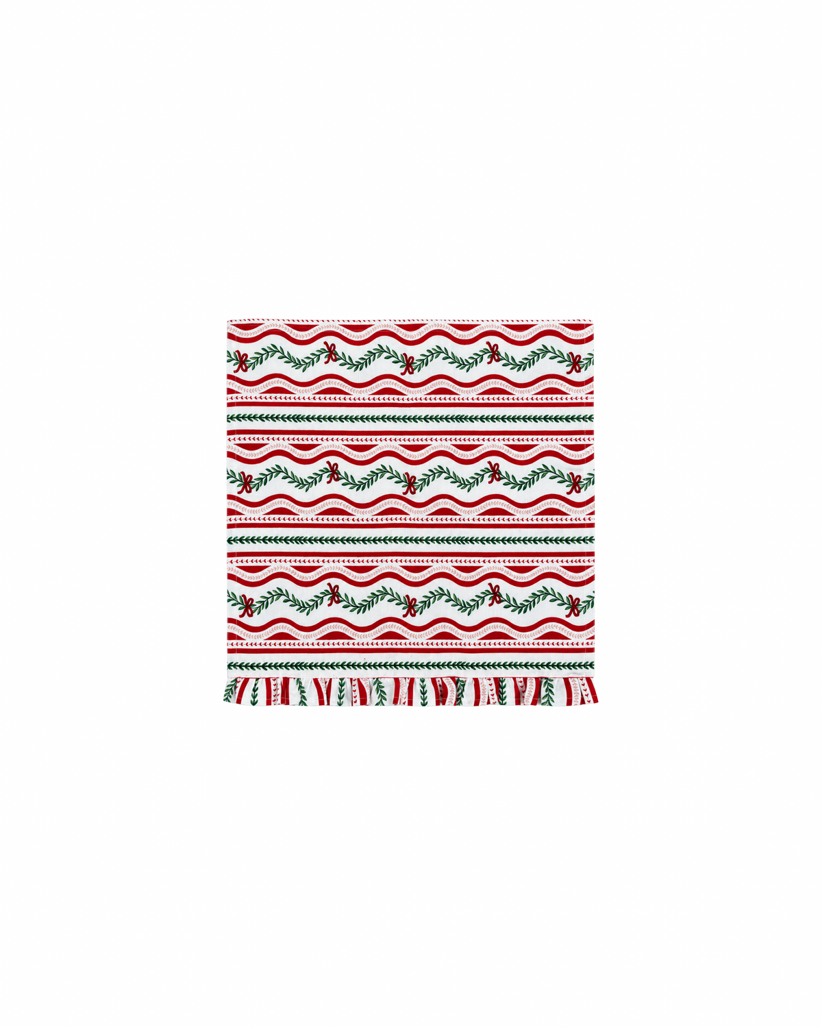 Serviette Rot Grün Schleife , 2er-Set