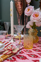 Champagne glass, yellow and pink, set of 2