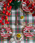 Dinner Plate Red Striped, Set of 4