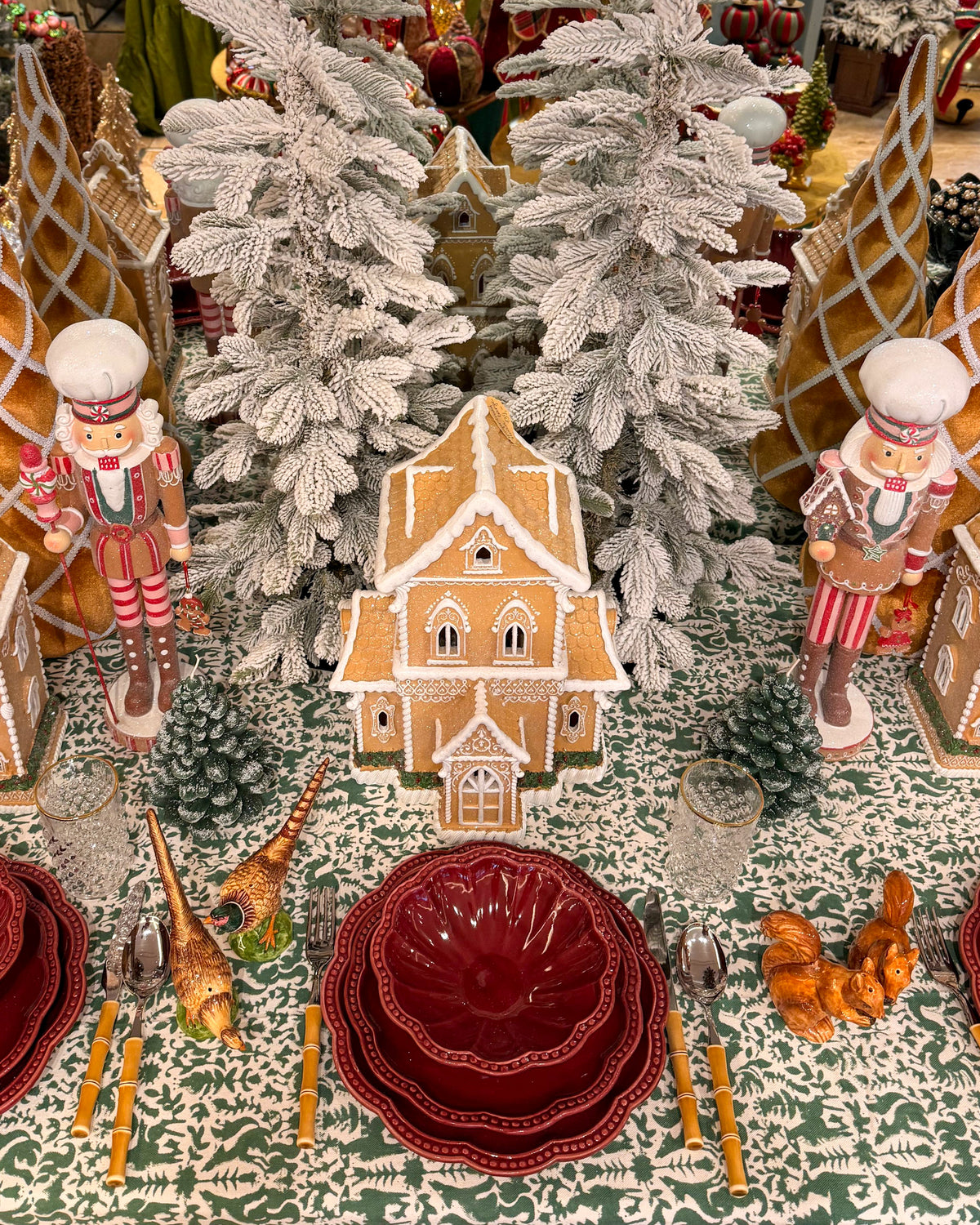 Lebkuchenhaus mit LED, 36cm