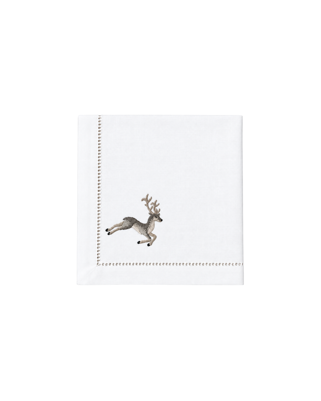 Serviette Hirsch Grau, 2er-Set