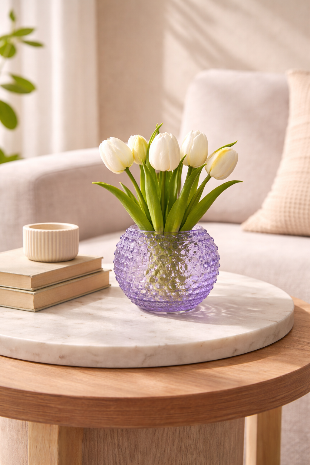 Anna von Lipa Hobail Globe Vase Purple 18 cm