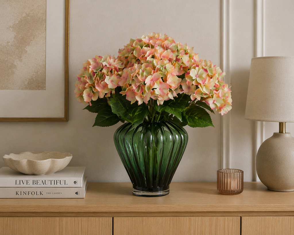 Glasvase Diamant Grün Large