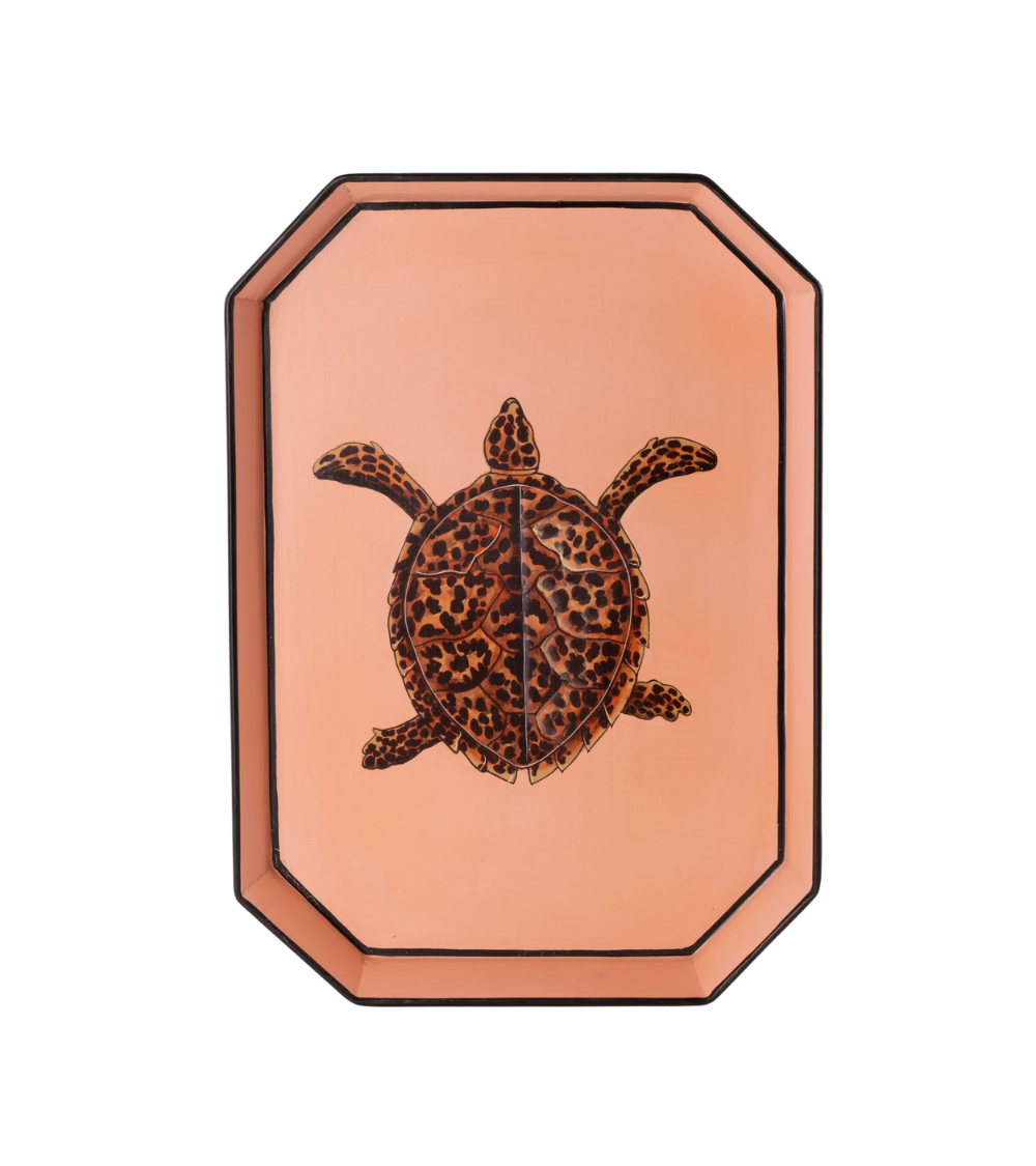 Handbemaltes Eisentablett "Schildkröte"