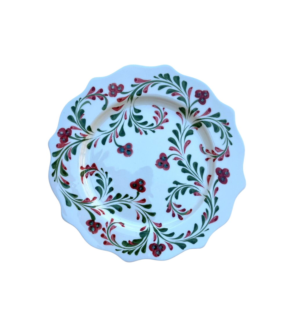 Handbemalter Keramikteller "Floral" (Ø 26 cm)