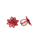Napkin Ring Blossom Red, Set of 2