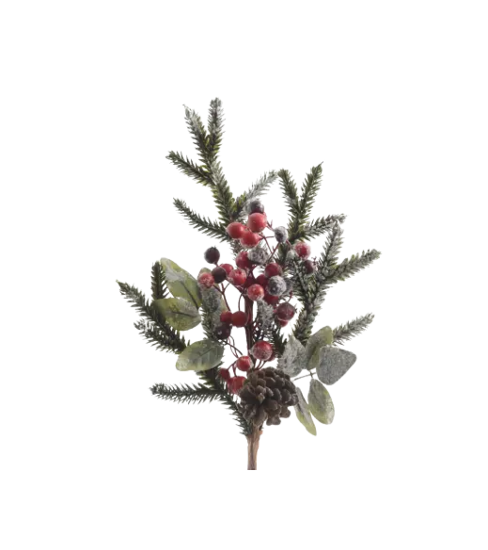 Tannenzweig mit roten Beeren