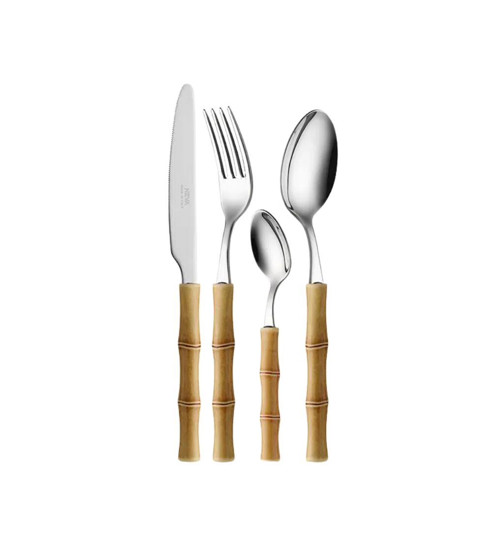 Besteckset Bambus Beige, 24-teilig