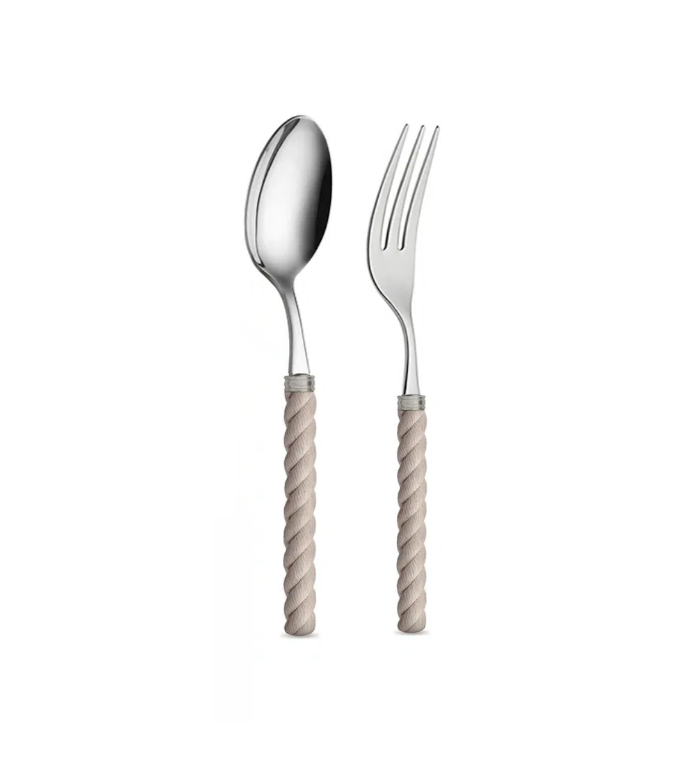 Servierbesteck Kordel Beige