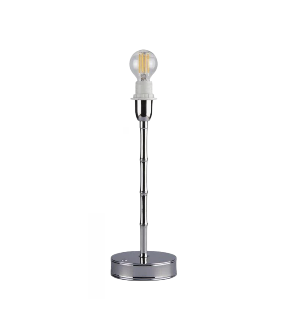 Tischlampefuß Bamboo Silber