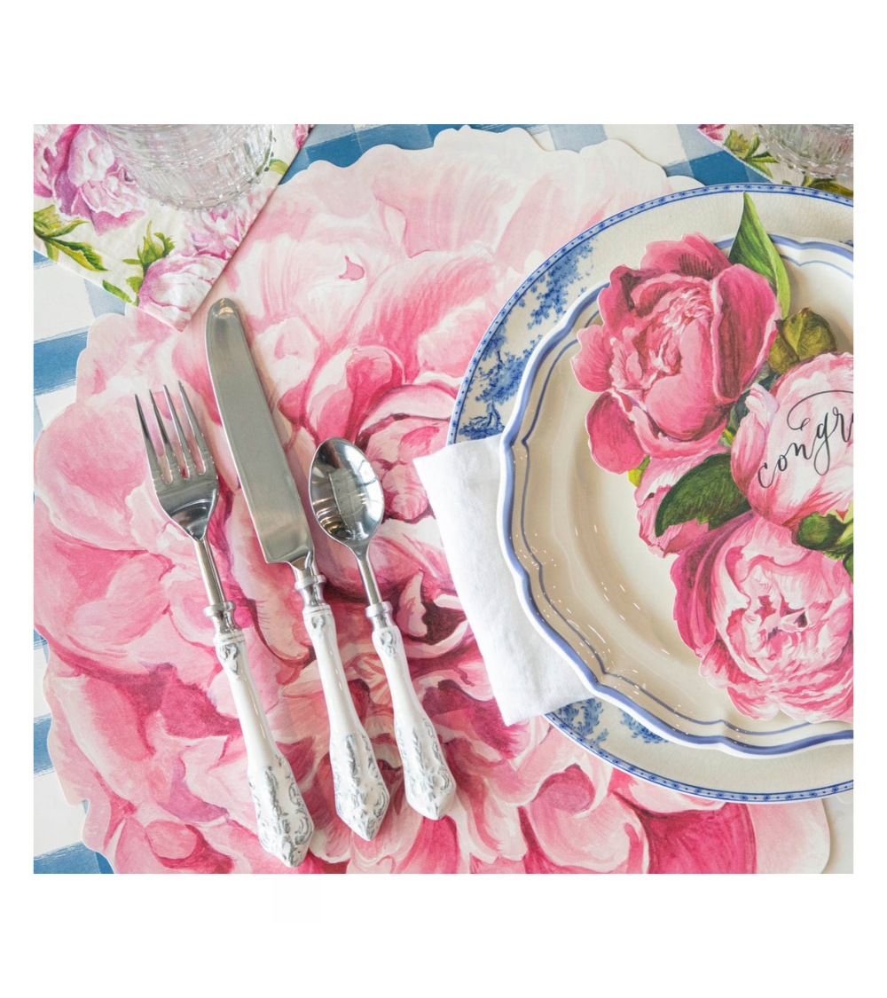Papier Tischset Pfingstrose