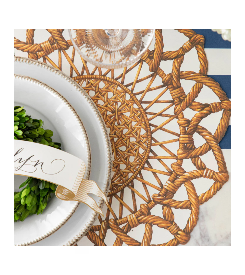 Papier Tischset Rattan
