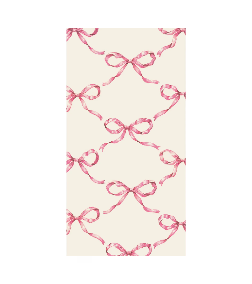 Papierserviette Rosa Schleife
