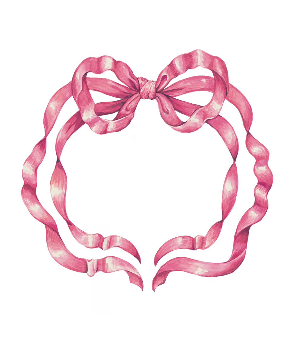 Papier Tischset Schleife rosa