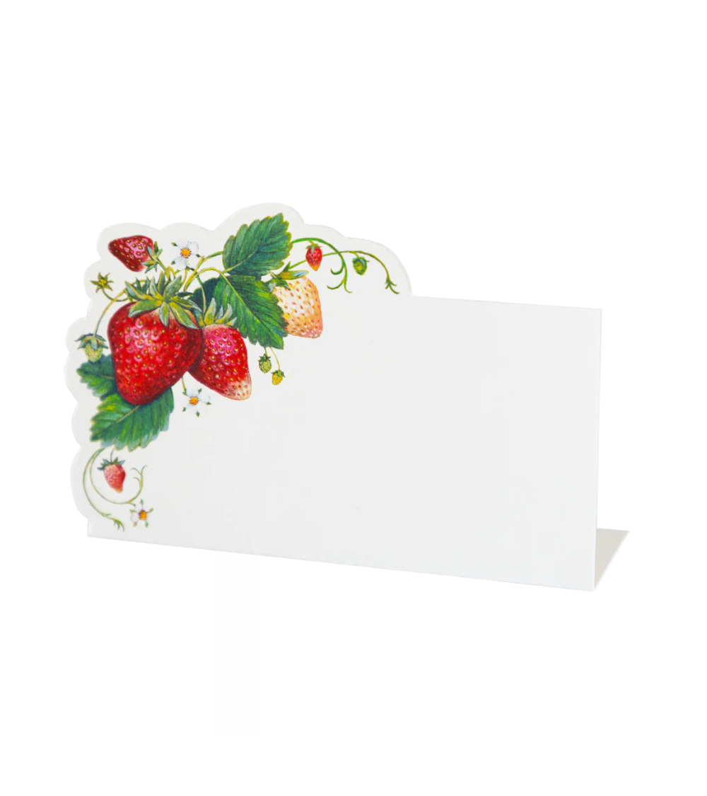 Paper place card strawberry