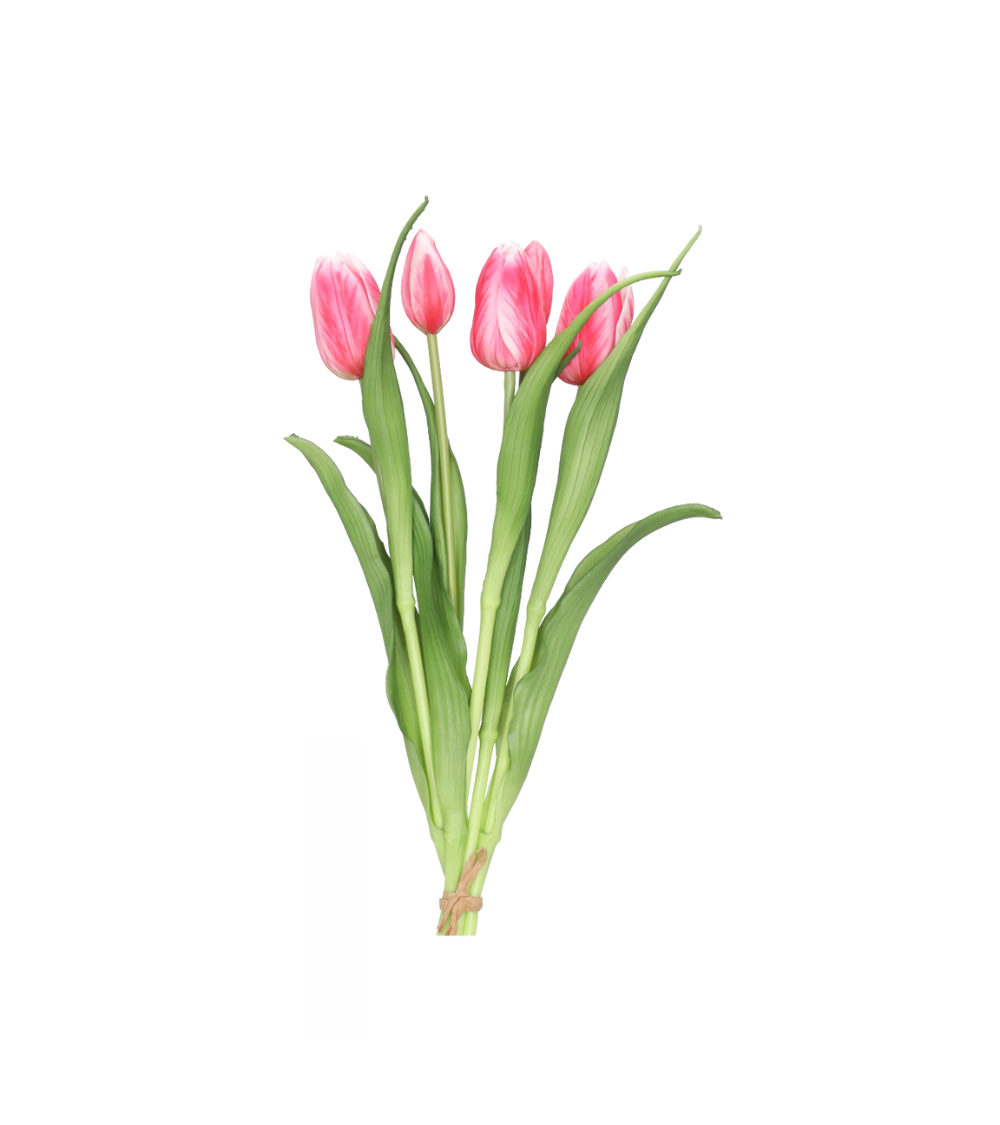 Künstliche Tulpen Pink (5er Bund) - Real Touch