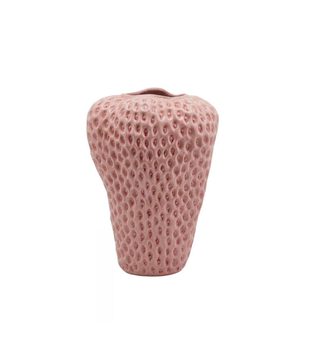 Keramik Erdbeervase Rosa - Large