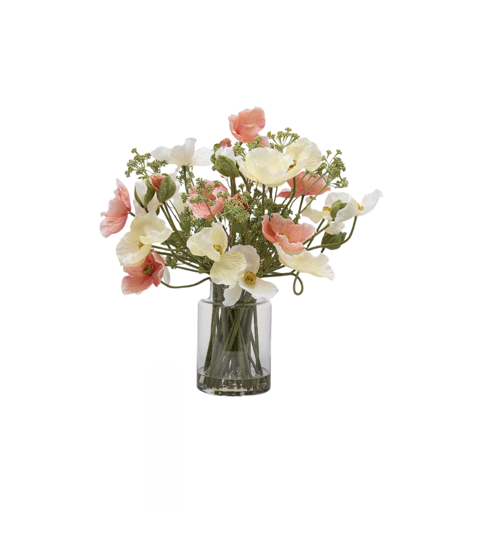 Mohnblumen-Arrangement mit Vase