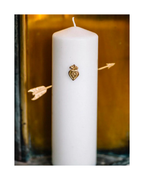 Kerzenpin Herz mit Pfeil Gold