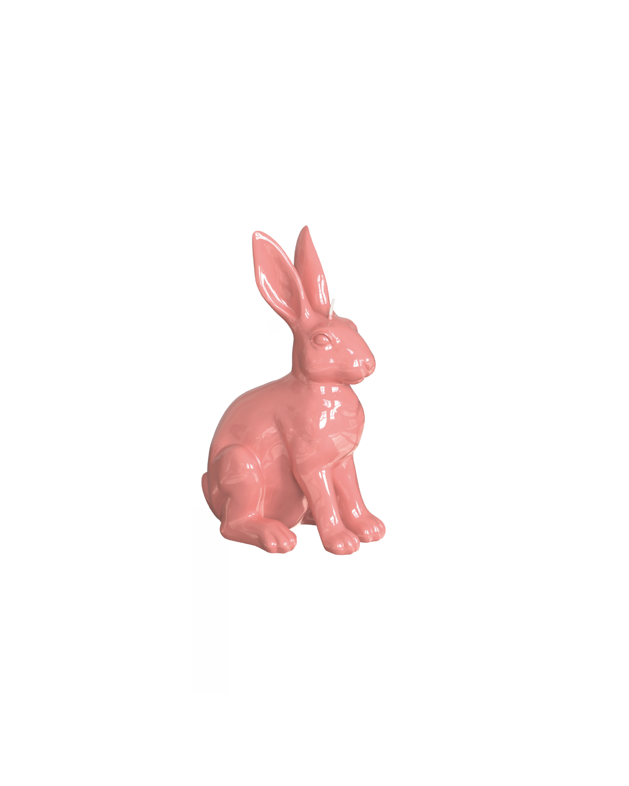 Rabbit candle, glossy lacquer, cherry blossom