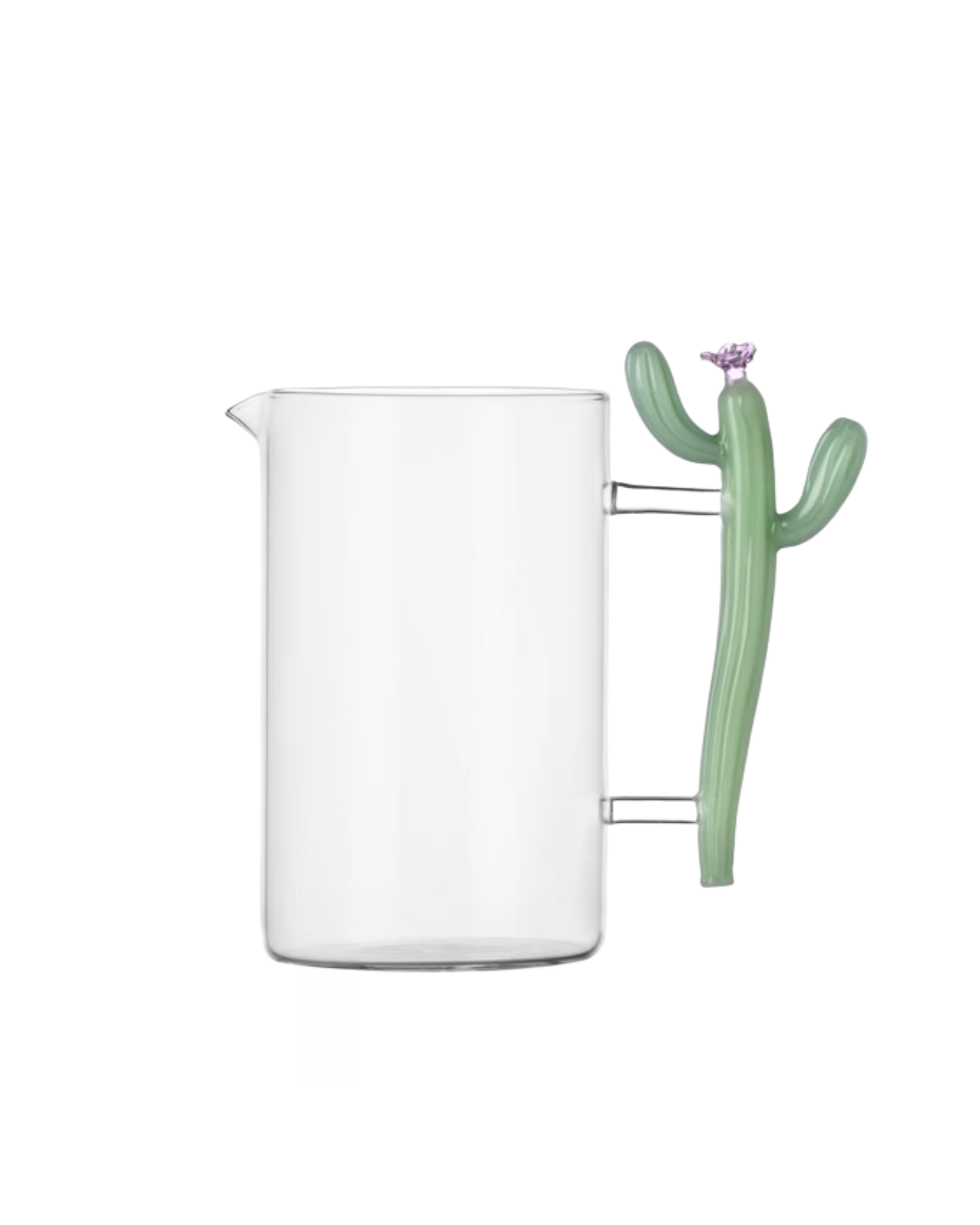 Handgefertigte Borosilikat Glaskaraffe Kaktus