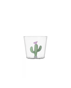 Wasserglas Kaktus Grün-Rosa