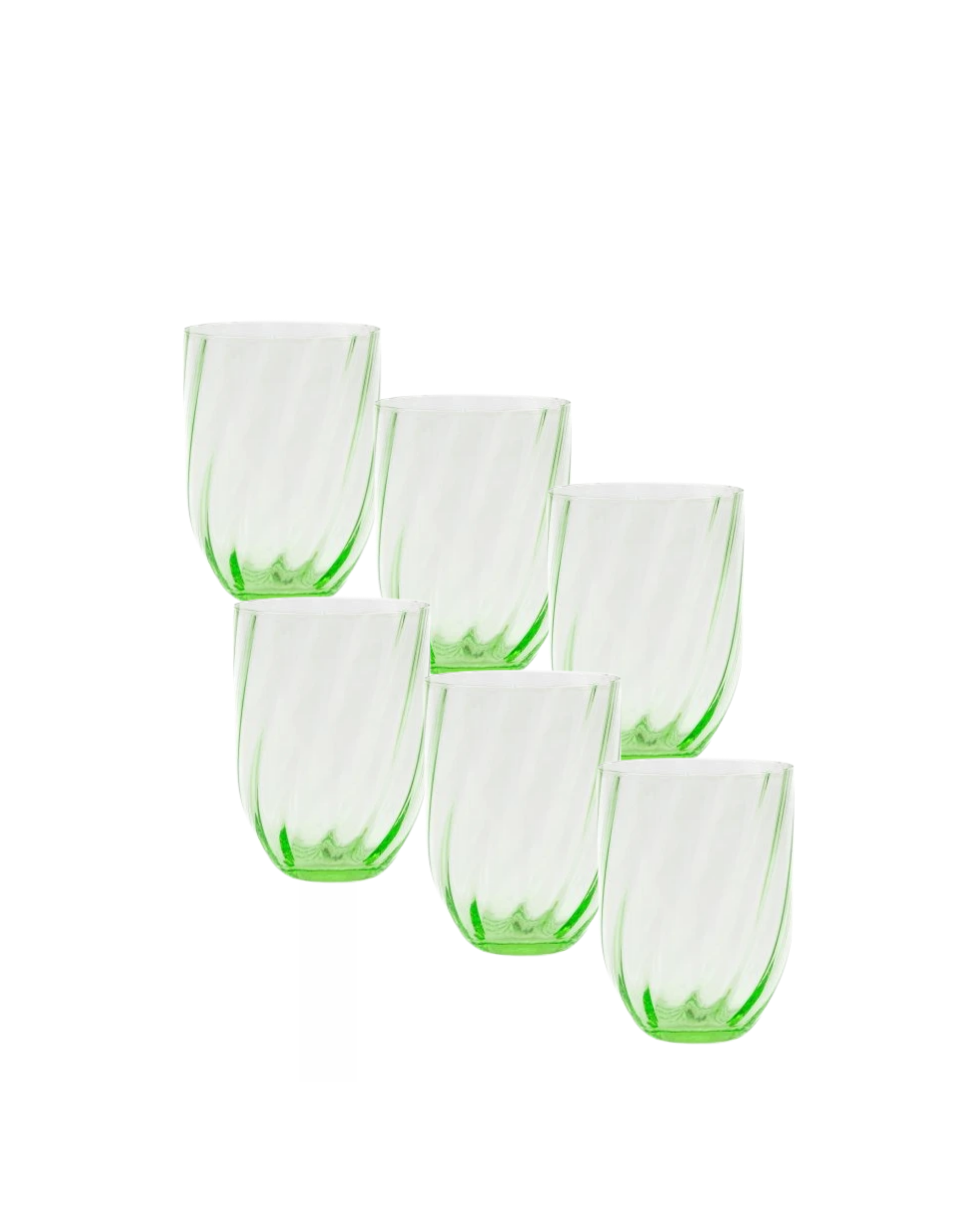 Anna von Lipa Swirl Tumbler Light Green, Set of 6