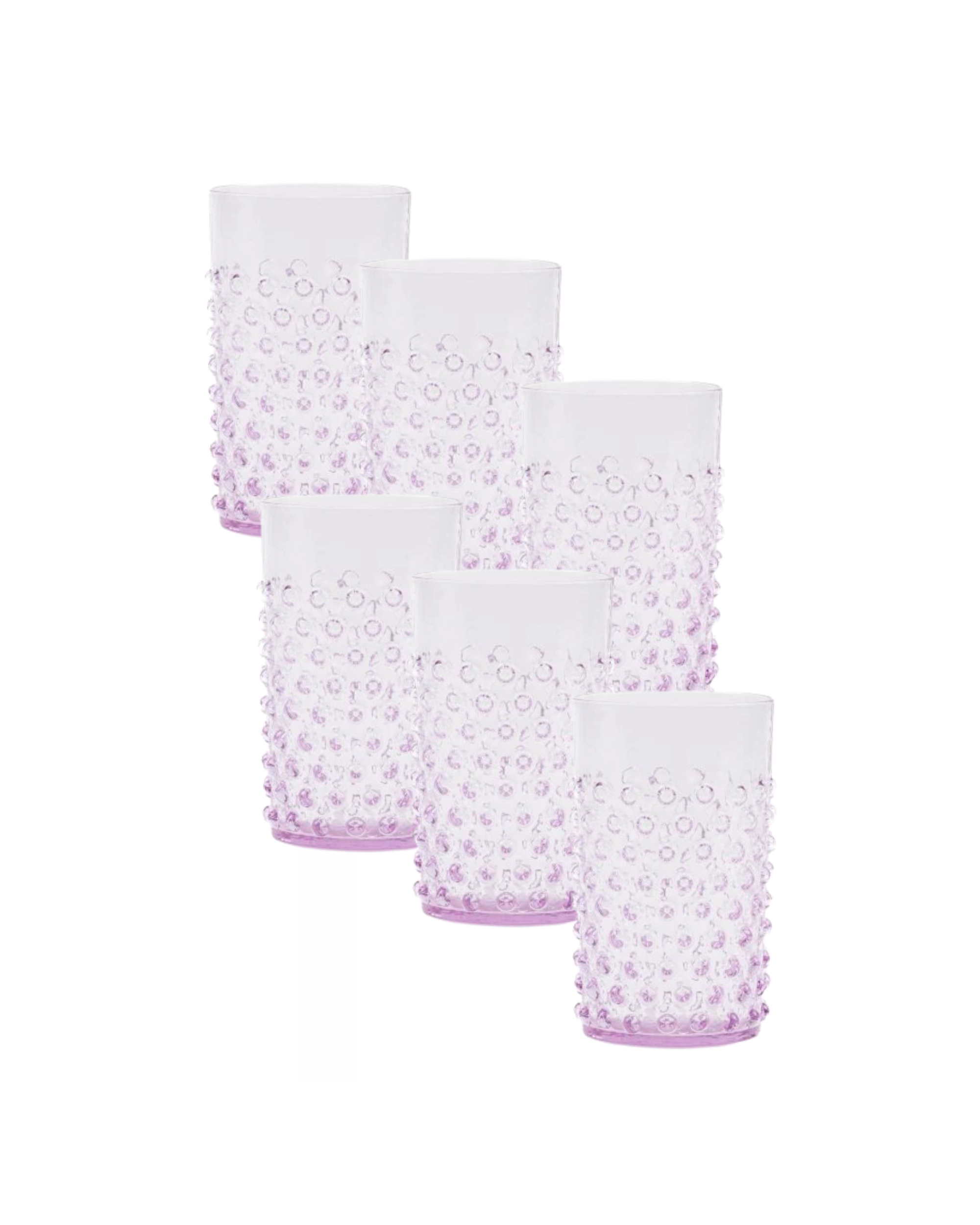 Anna von Lipa Hobnail Tumbler Lila, Set of 6