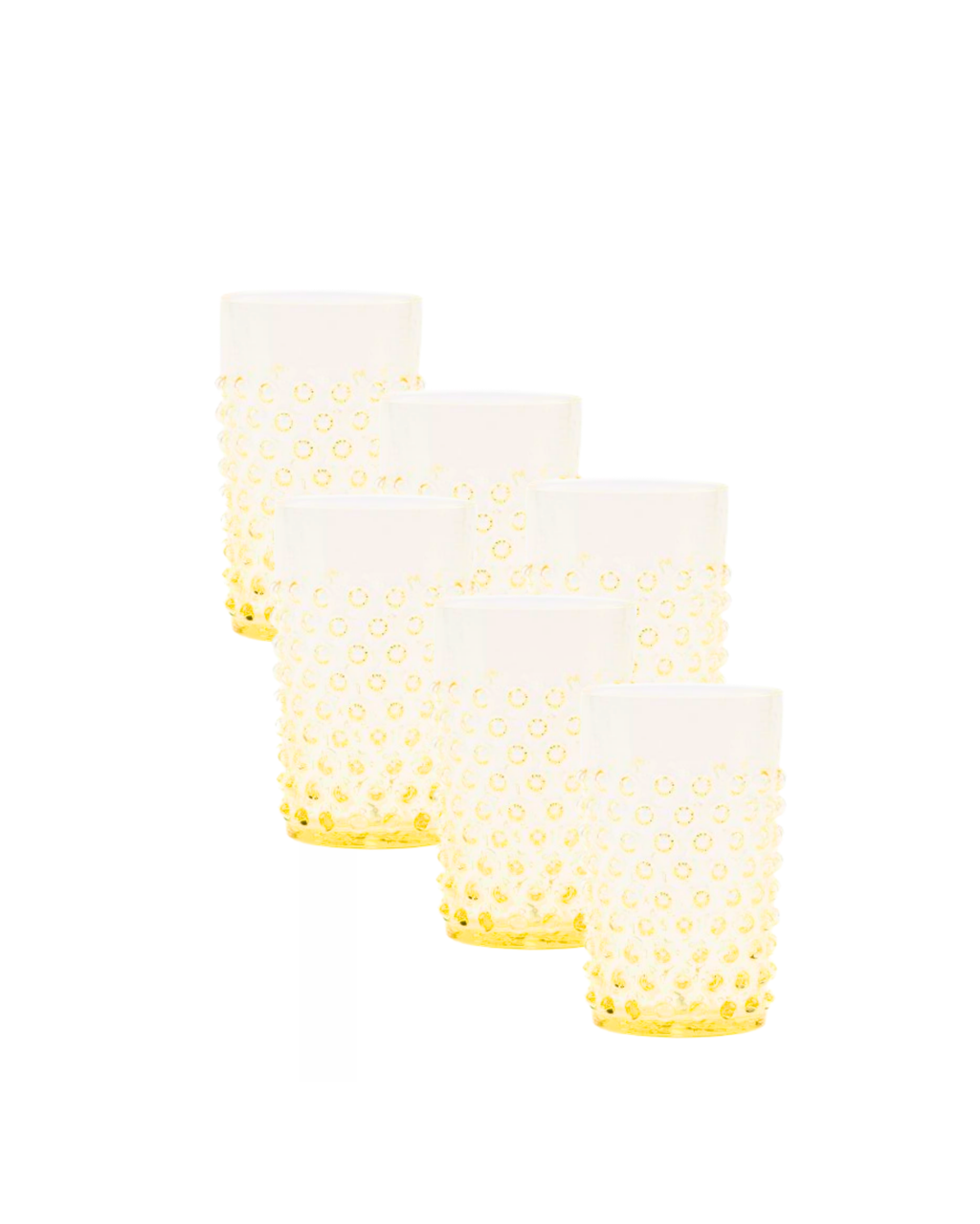 Anna von Lipa Hobnail Tumbler Citron, Set of 5