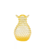 Mundgeblasene Anna von Lipa Blonde Vase in der gelben Trendfarbe Citron mit markantem Hobnail-Noppenmuster.